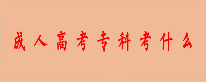 成人高考?？瓶际裁? />
<h3>成人高考?？瓶际裁?/h3>
<p>成人高考即成人高等學(xué)校招生全國(guó)統(tǒng)一考試，成人高分為三個(gè)層次分別為，高升專、專升本、高升本。?？瓶荚?高起專)科目為，語(yǔ)文、外語(yǔ)、數(shù)學(xué)(文或理)。</p>
<i>2020-04-14 閱讀：5158</i></a>
</li>


<li><a target=
