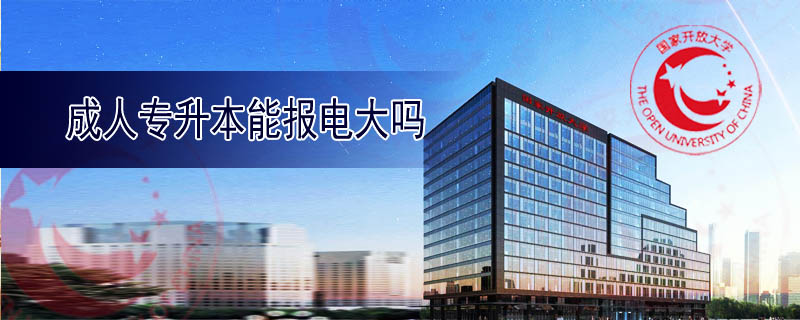 成人專升本能報(bào)電大嗎