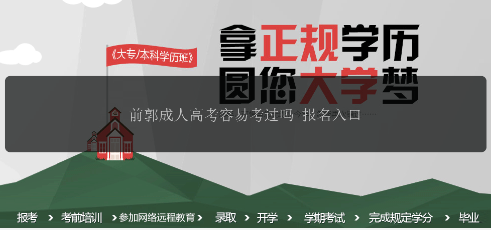 前郭成人高考容易考過嗎 報名入口