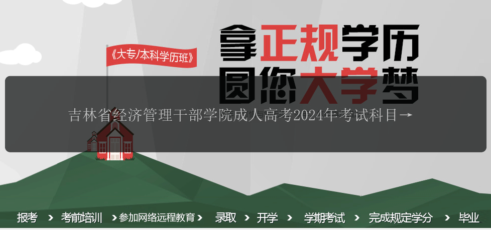 吉林省經(jīng)濟管理干部學院成人高考2024年考試科目及難度分析