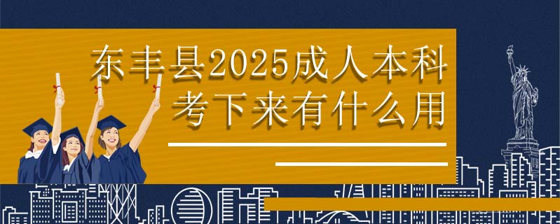 東豐縣2025成人本科考下來有什么用